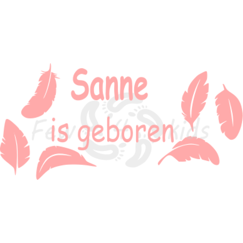 raamsticker geboorte veren